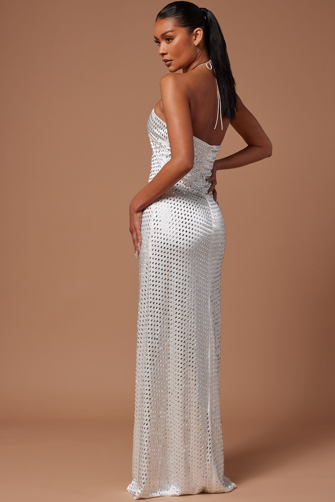 Jemina Embellished Maxi Dress - White