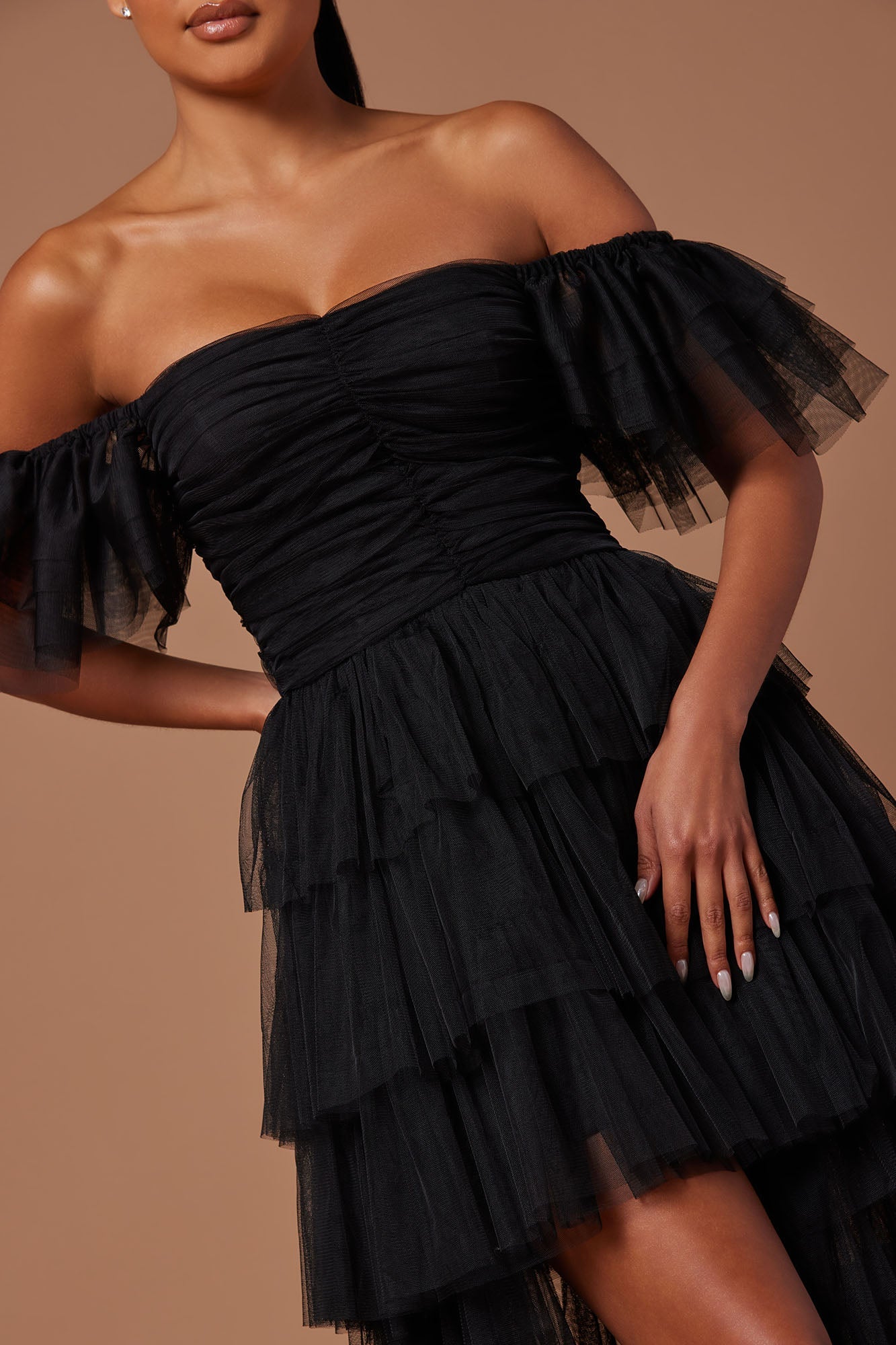 Mariah Off Shoulder Maxi - Black