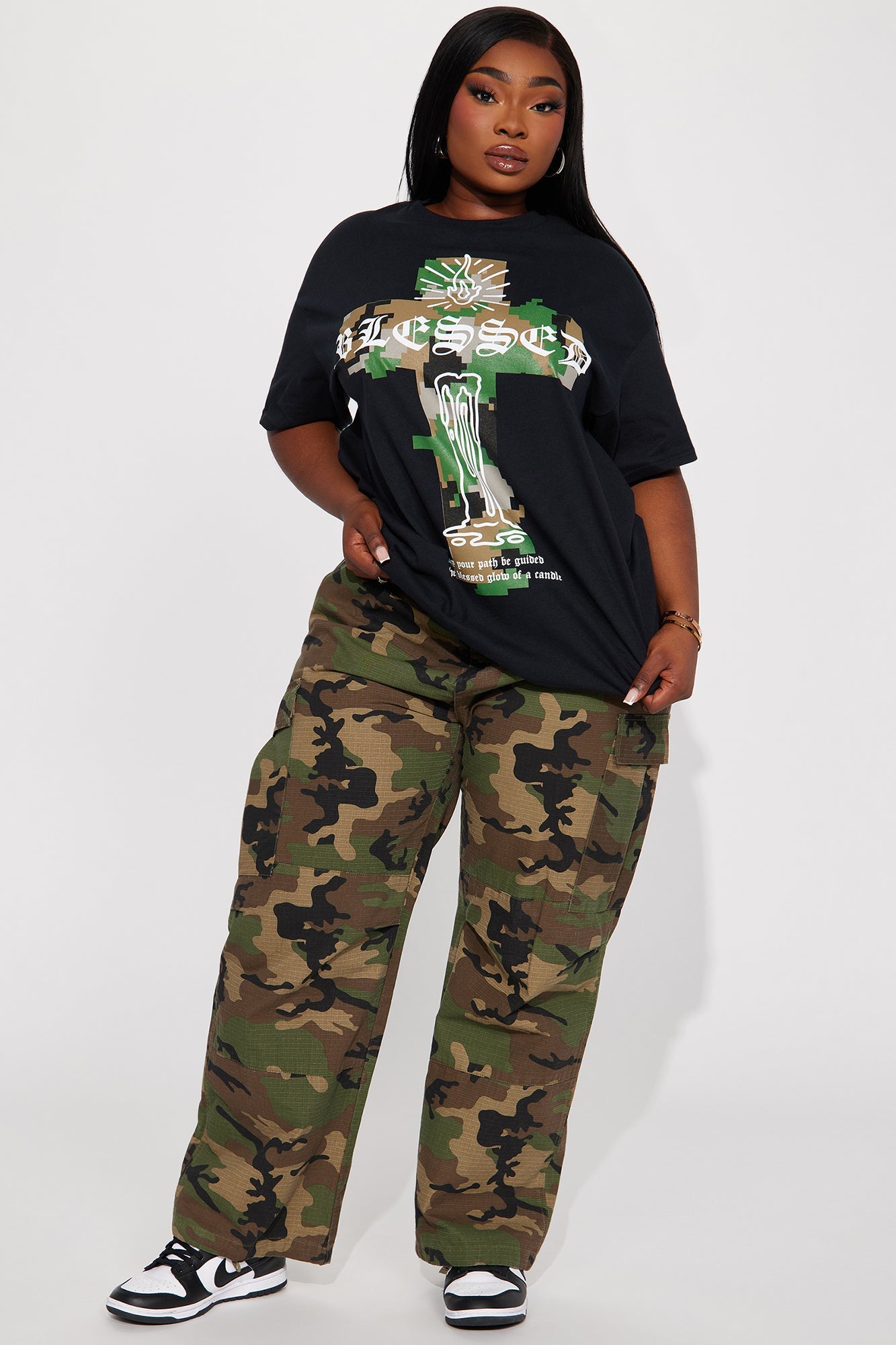 Guided Path Camo Tshirt - Black