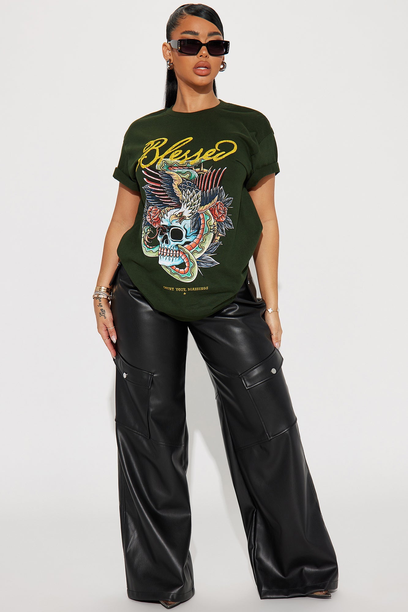 Blessed Graphic Tshirt - Green