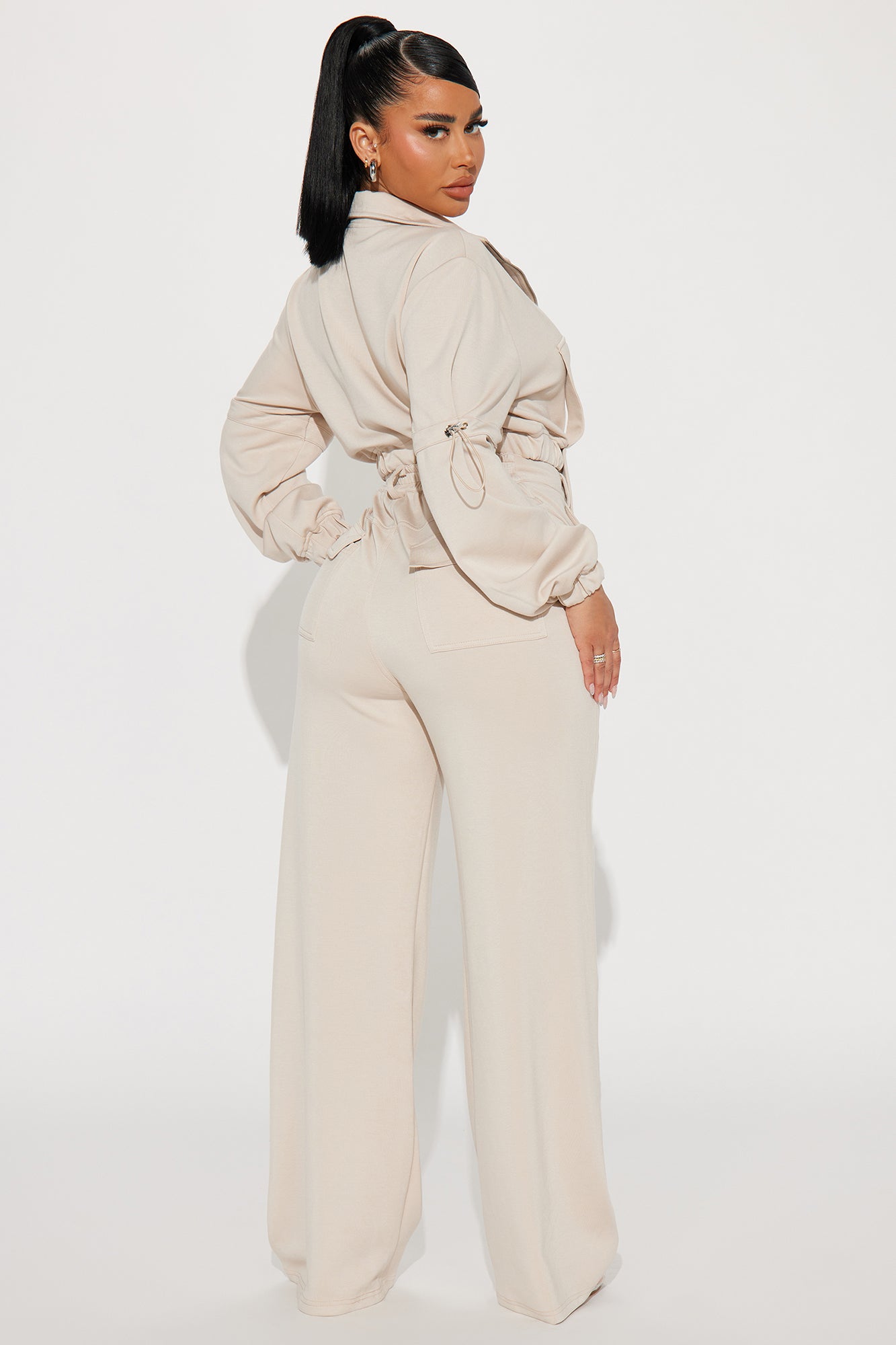 Carrie Cargo Pant Set - Taupe