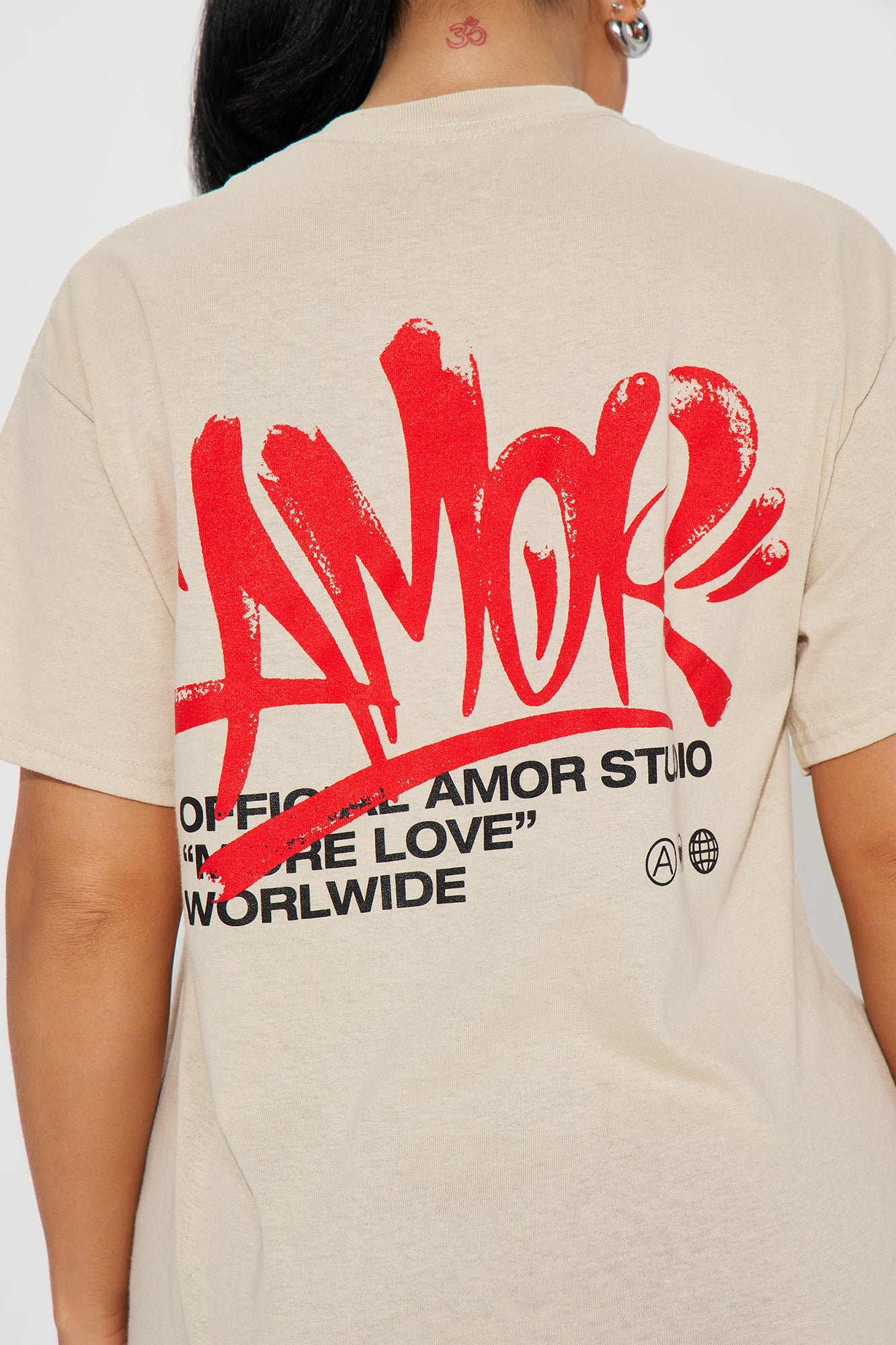 Mi Amor Graphic Tshirt - Taupe