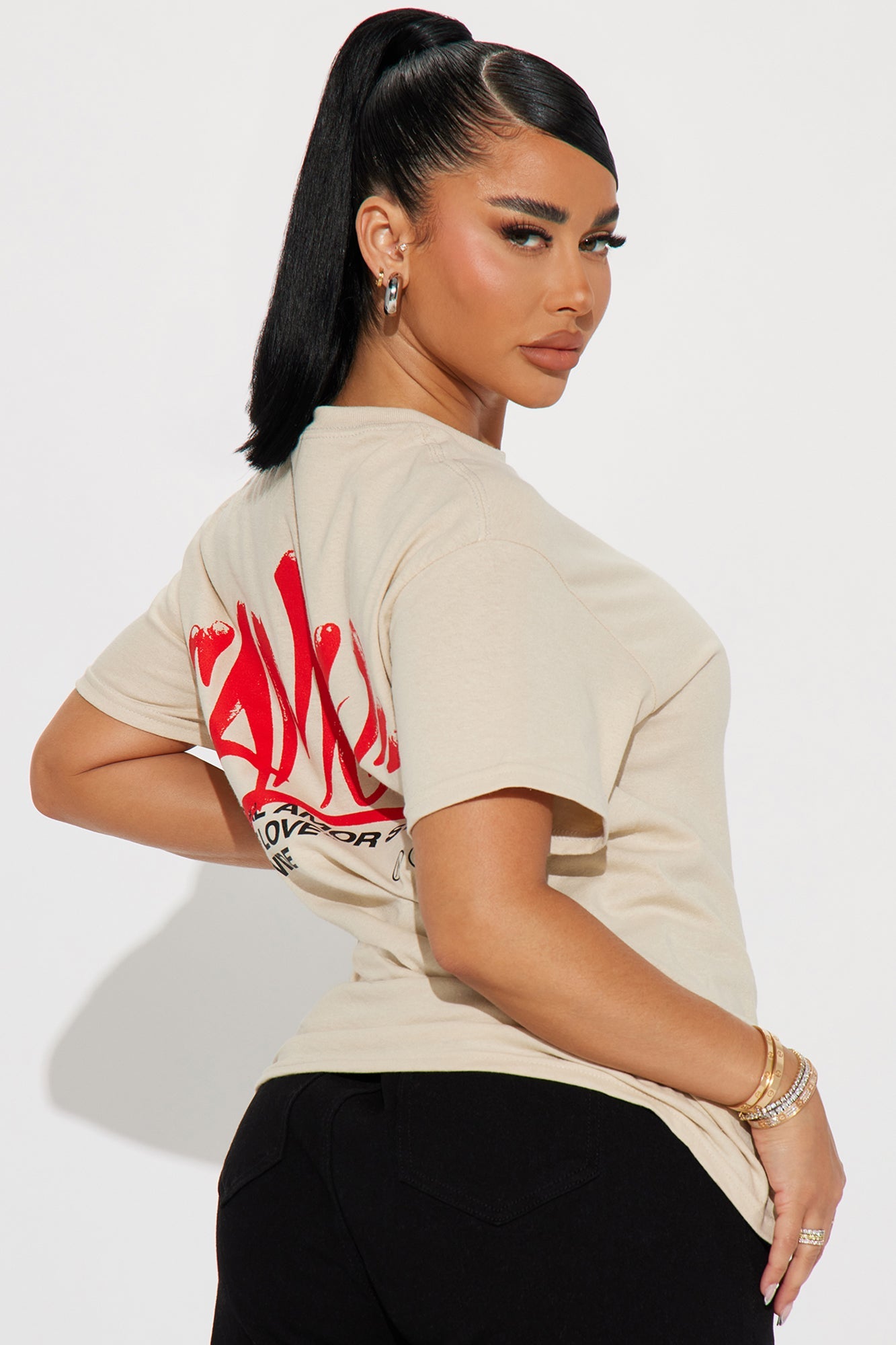 Mi Amor Graphic Tshirt - Taupe