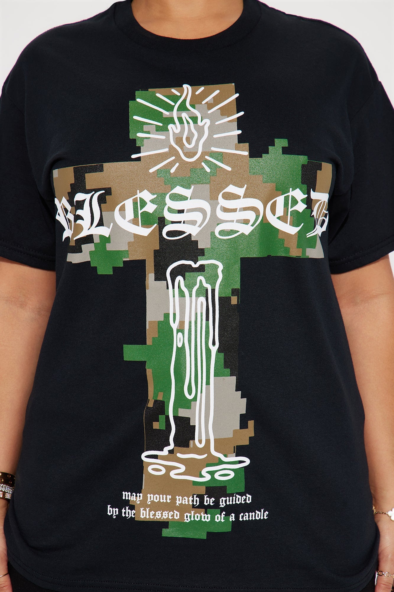 Guided Path Camo Tshirt - Black