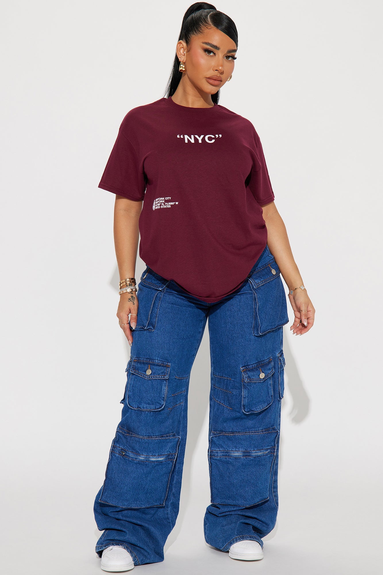 Destination NYC Graphic T-Shirt - Burgundy