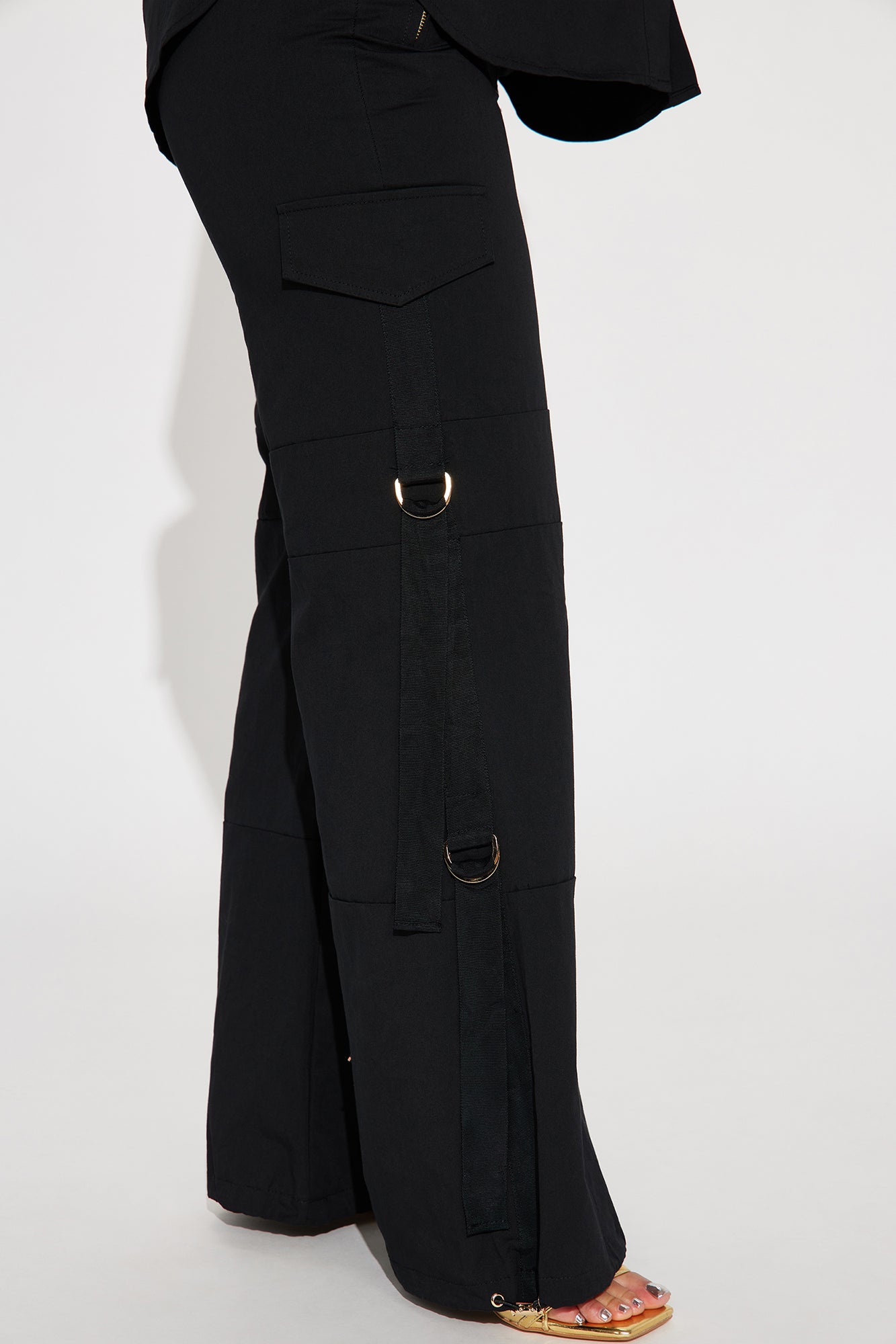 Crazy Like Me Cargo Pant Set - Black