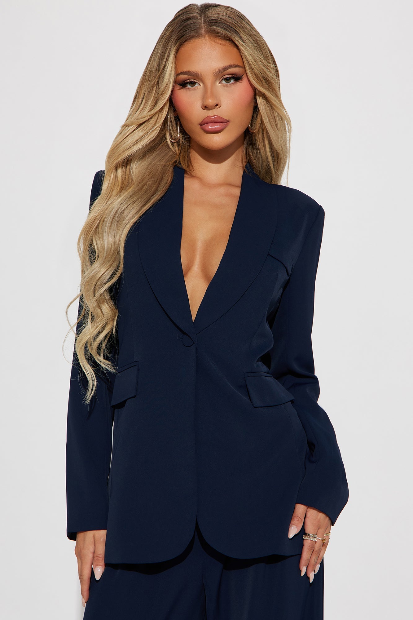 Important Meeting Blazer Pant Set - Navy