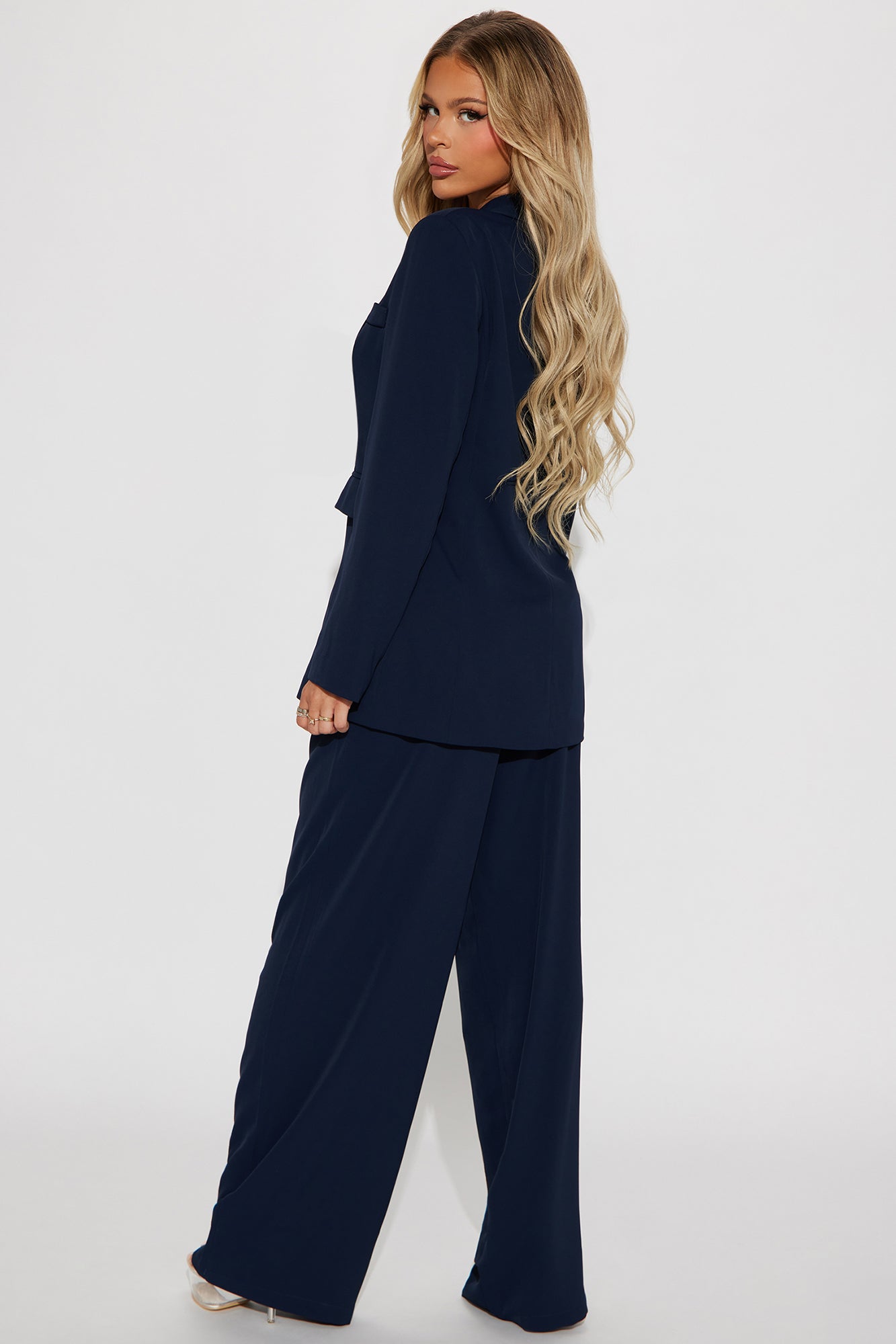 Important Meeting Blazer Pant Set - Navy