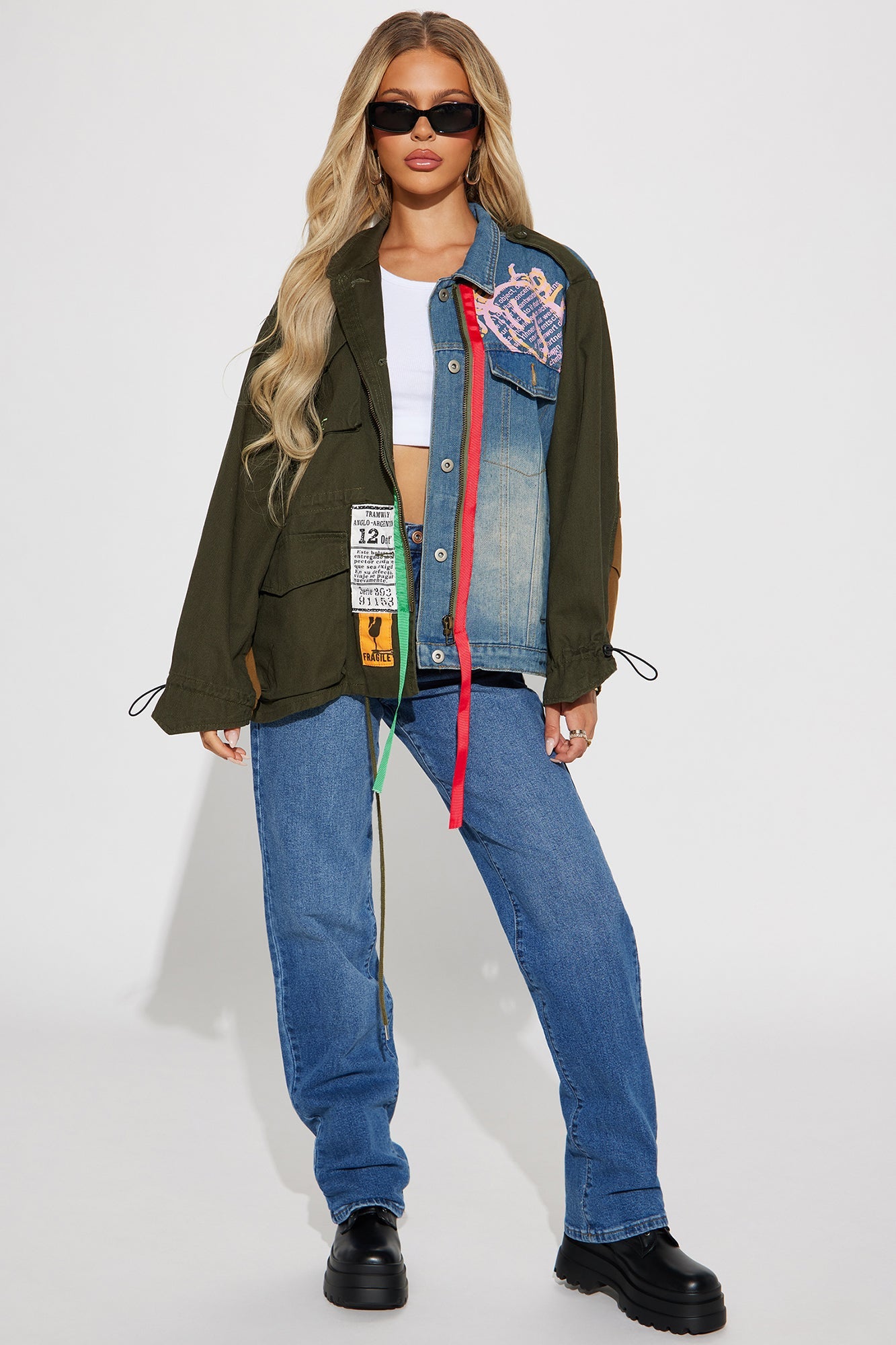 Montana Two Toned Jacket - Olive/combo