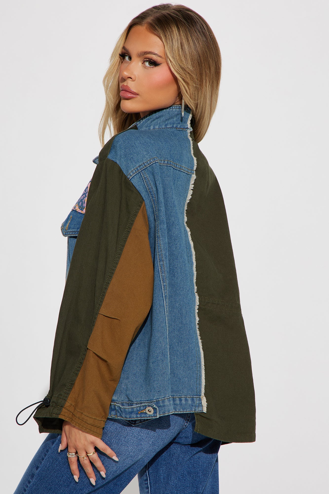 Montana Two Toned Jacket - Olive/combo