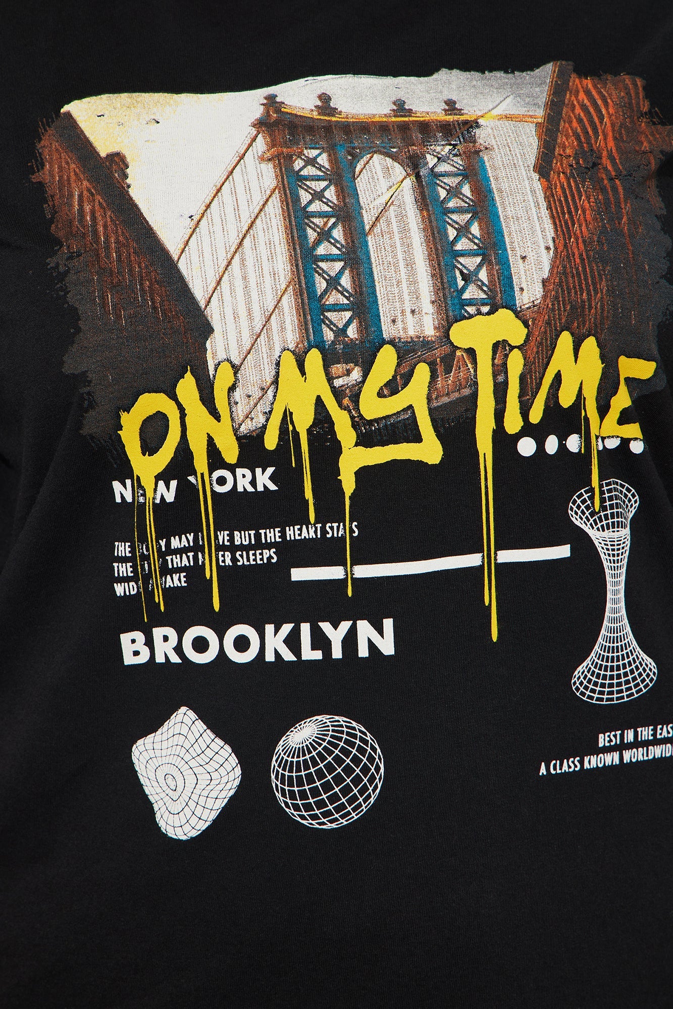 On My Time Brooklyn Graphic Tshirt - Black
