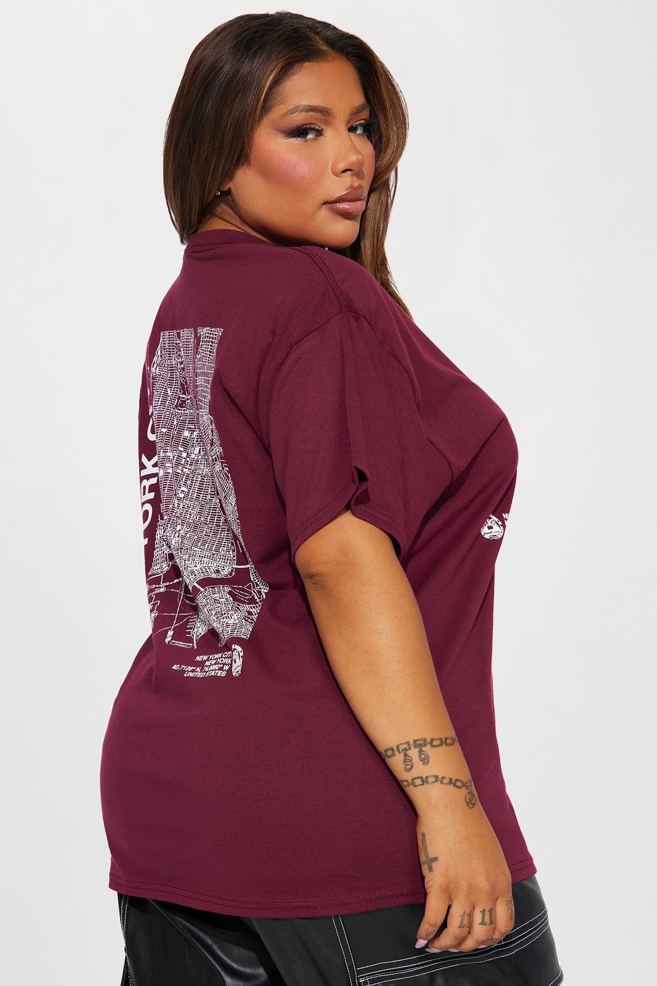 Destination NYC Graphic T-Shirt - Burgundy