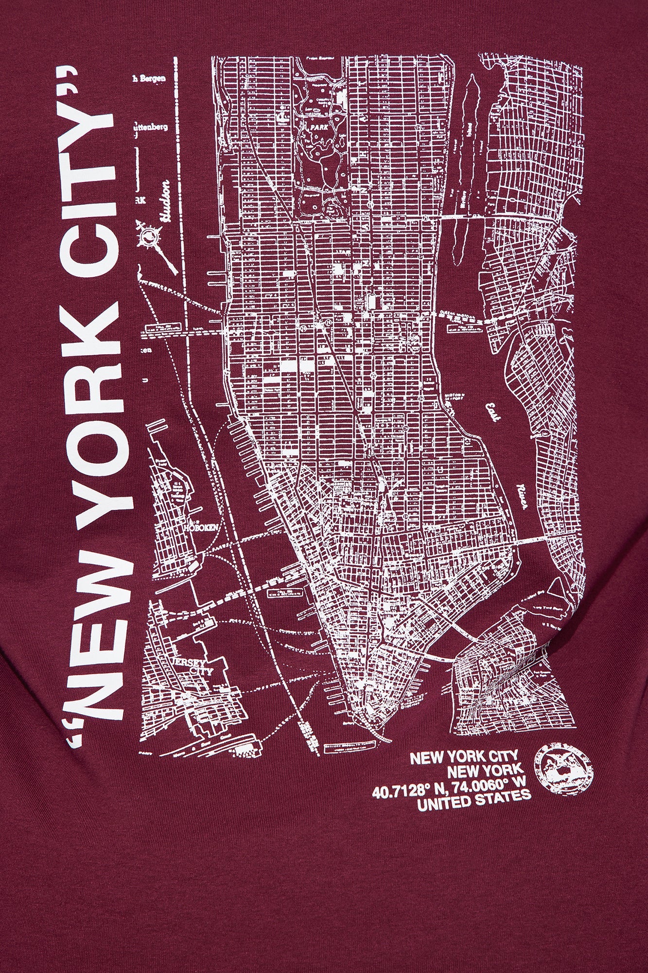 Destination NYC Graphic T-Shirt - Burgundy