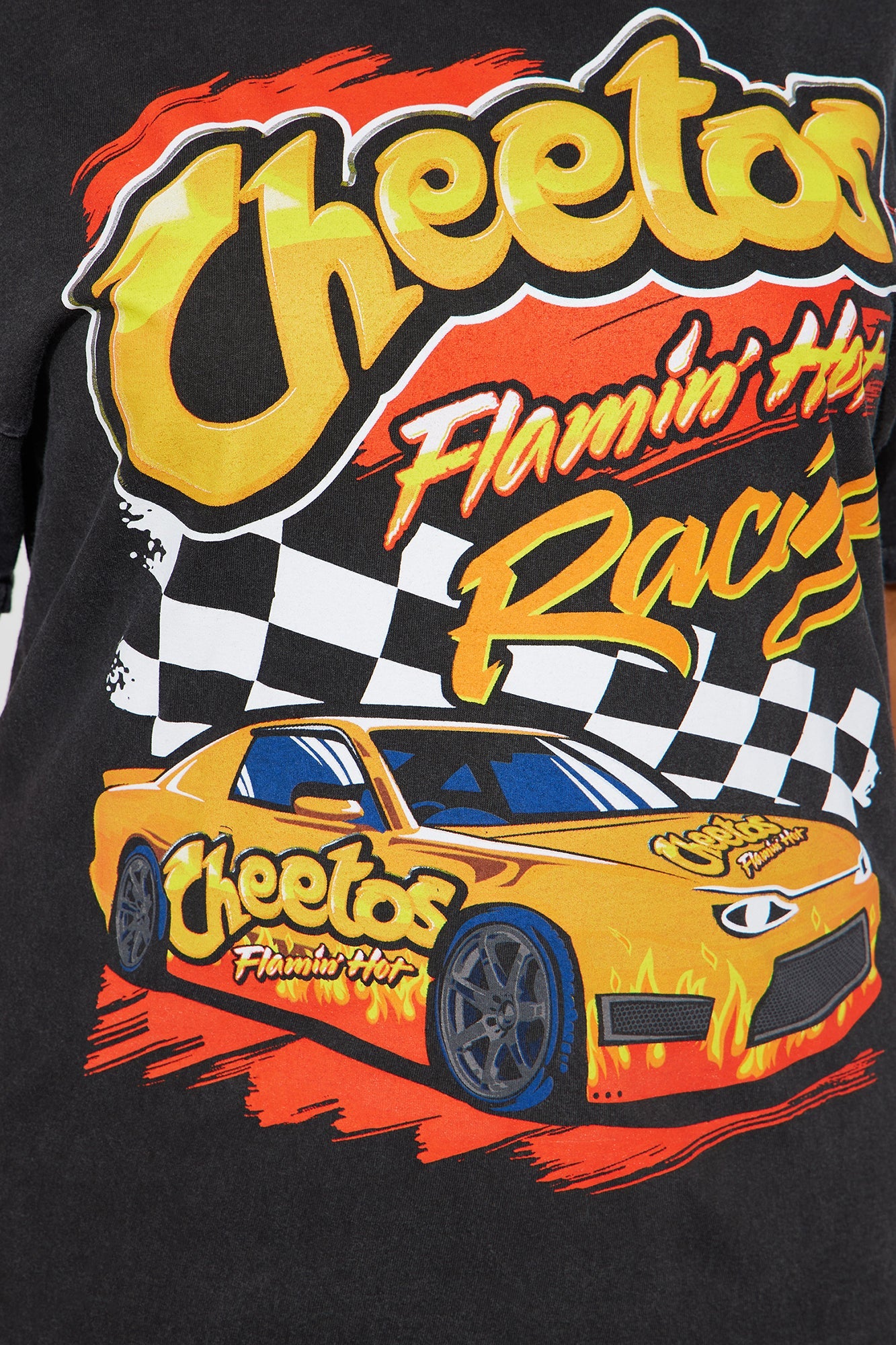 Flamin Hot In These Streets Graphic Tee - Black