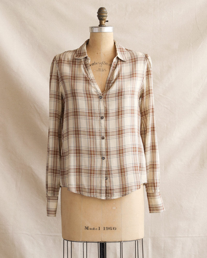 Found and Foraged Plaid Top