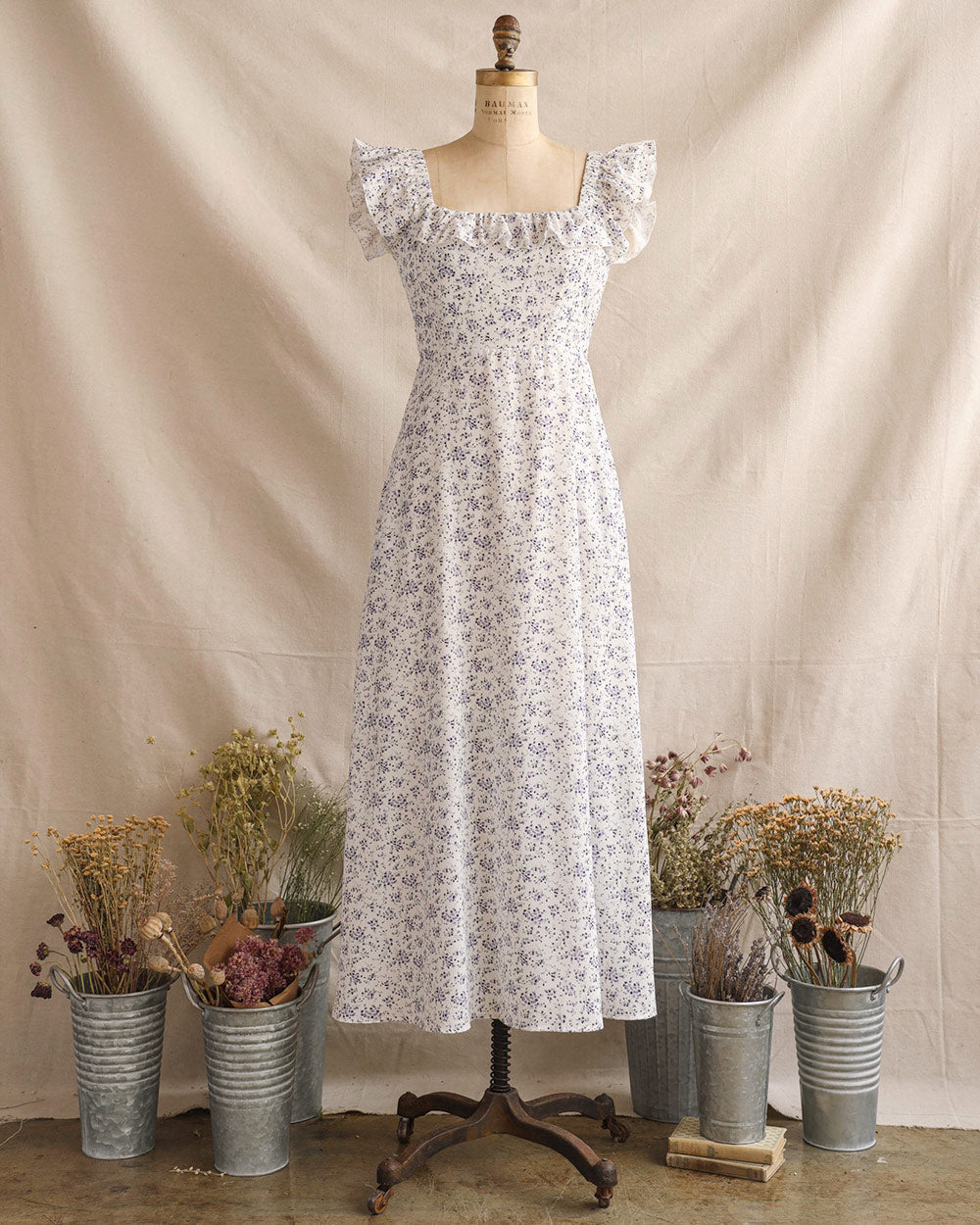 Fields of Grape Hyacinth Dress