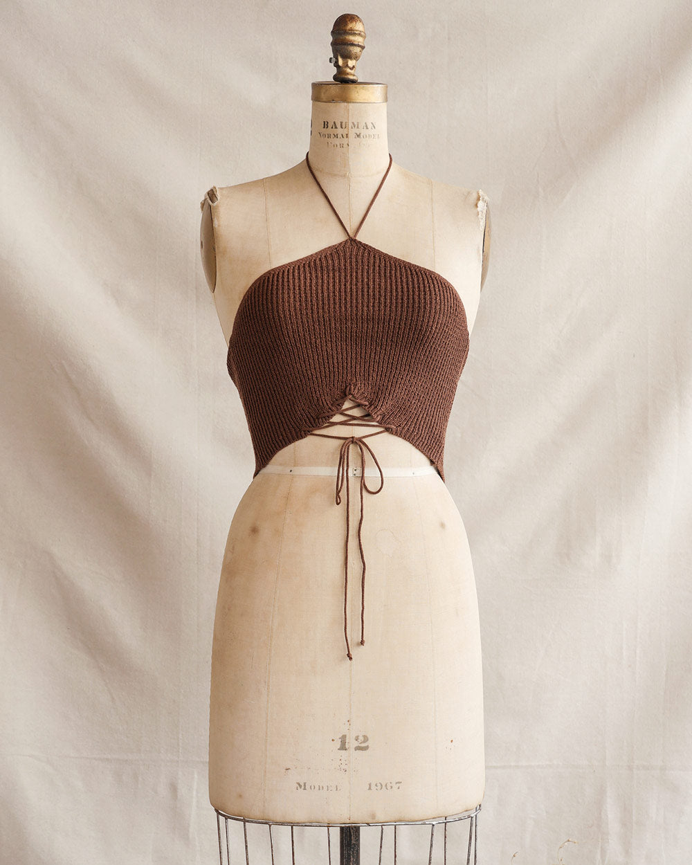 Moon Cycles Halter Top - Brown