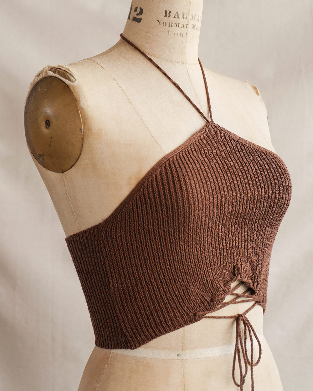 Moon Cycles Halter Top - Brown