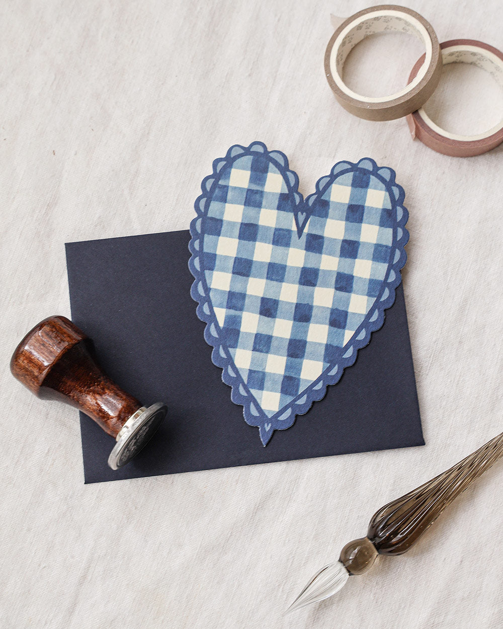 Blue Heart Mini Card