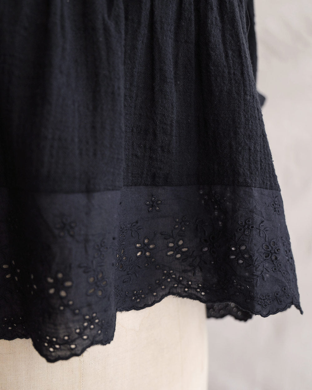 Black Petunia Eyelet Top
