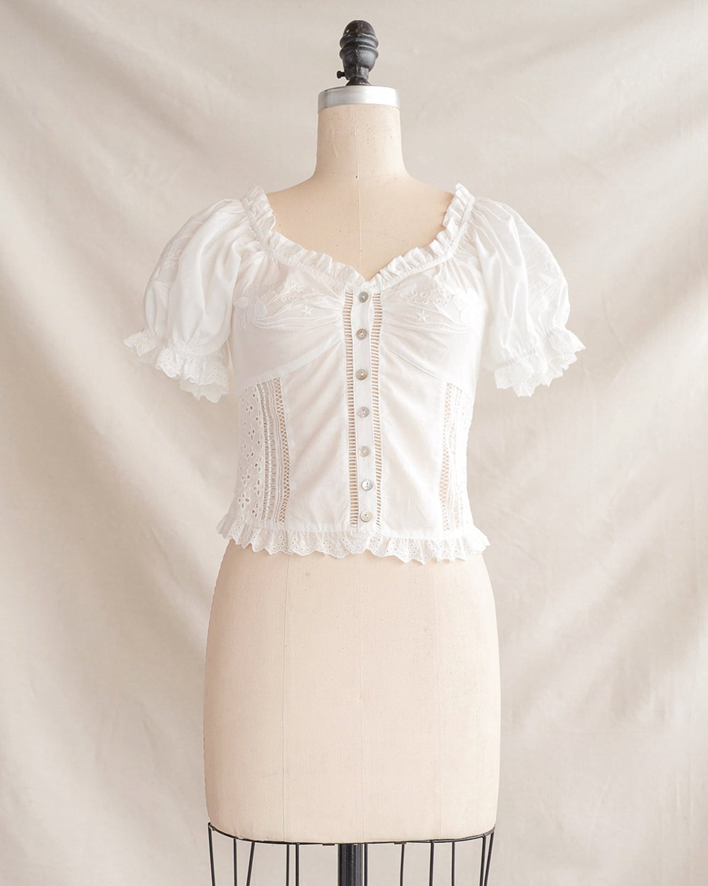 Magnolia Blooms Eyelet Top