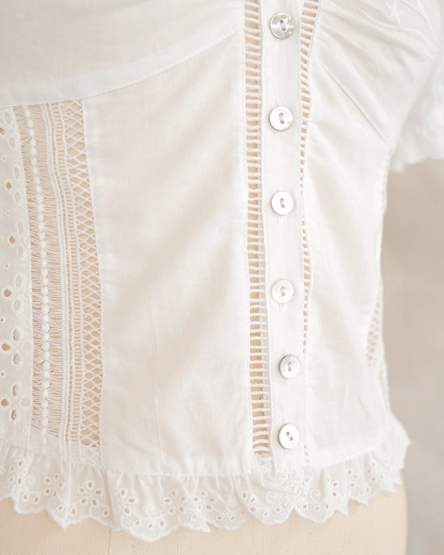 Magnolia Blooms Eyelet Top