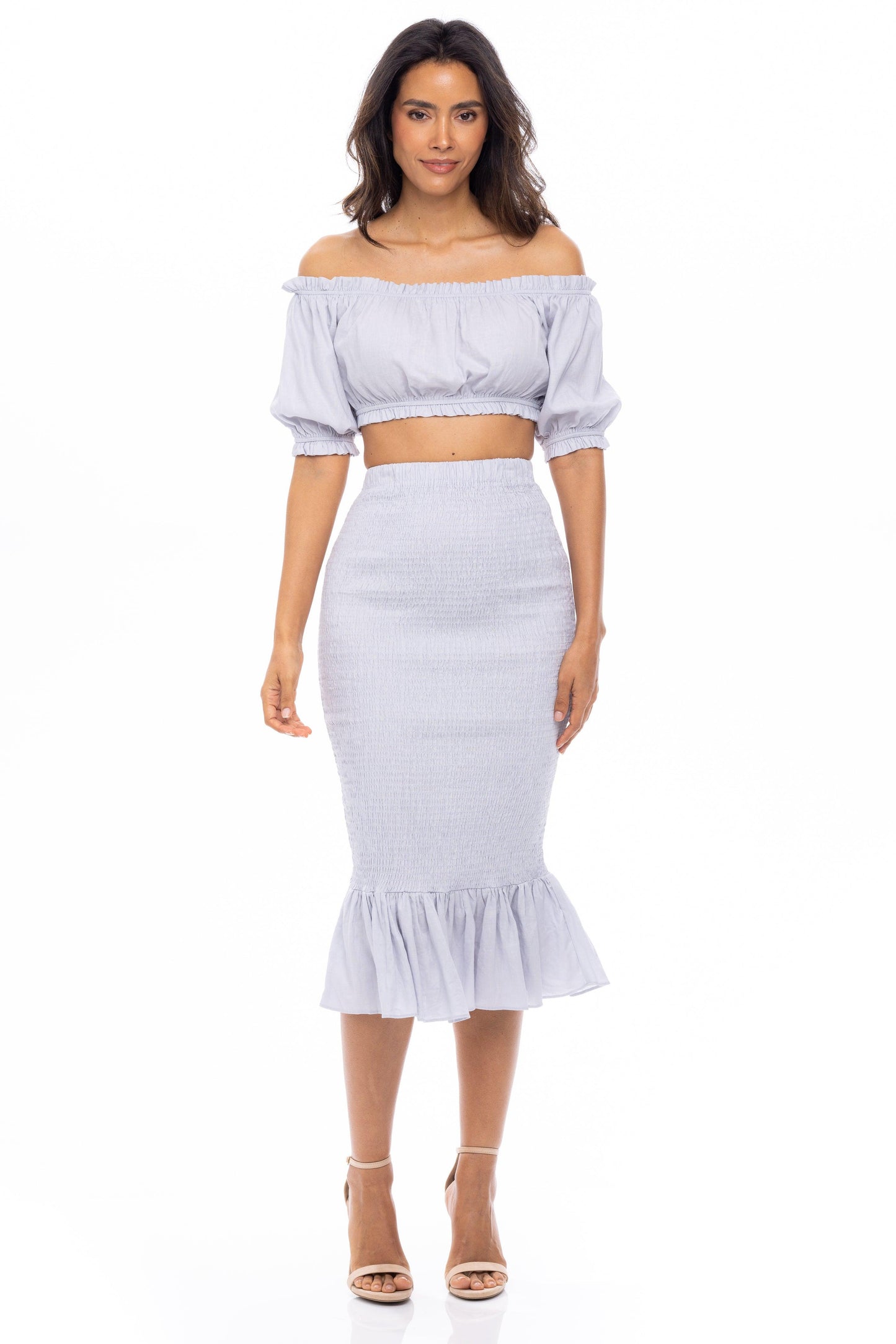 Blair Skirt Dusty Blue