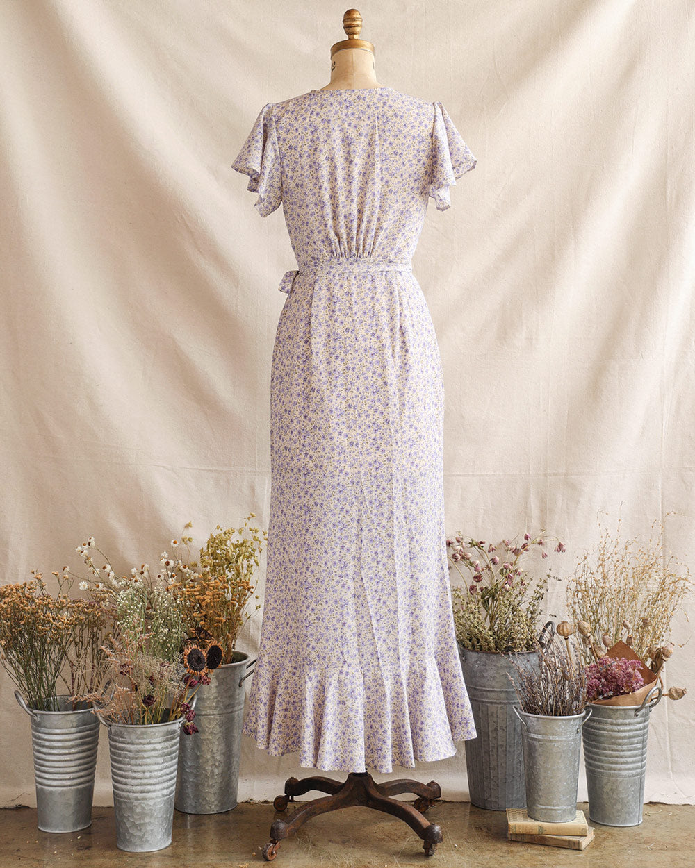 Falling Petals Wrap Dress
