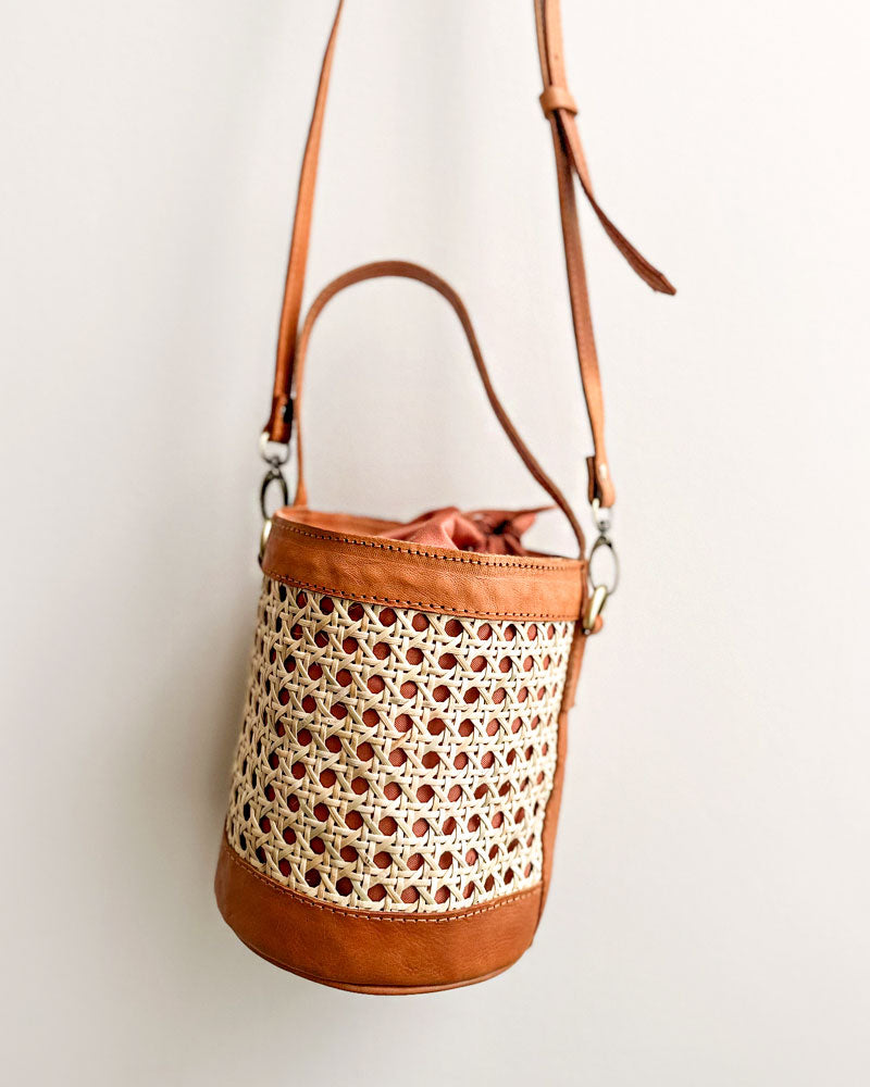 Tess Straw Bucket Bag