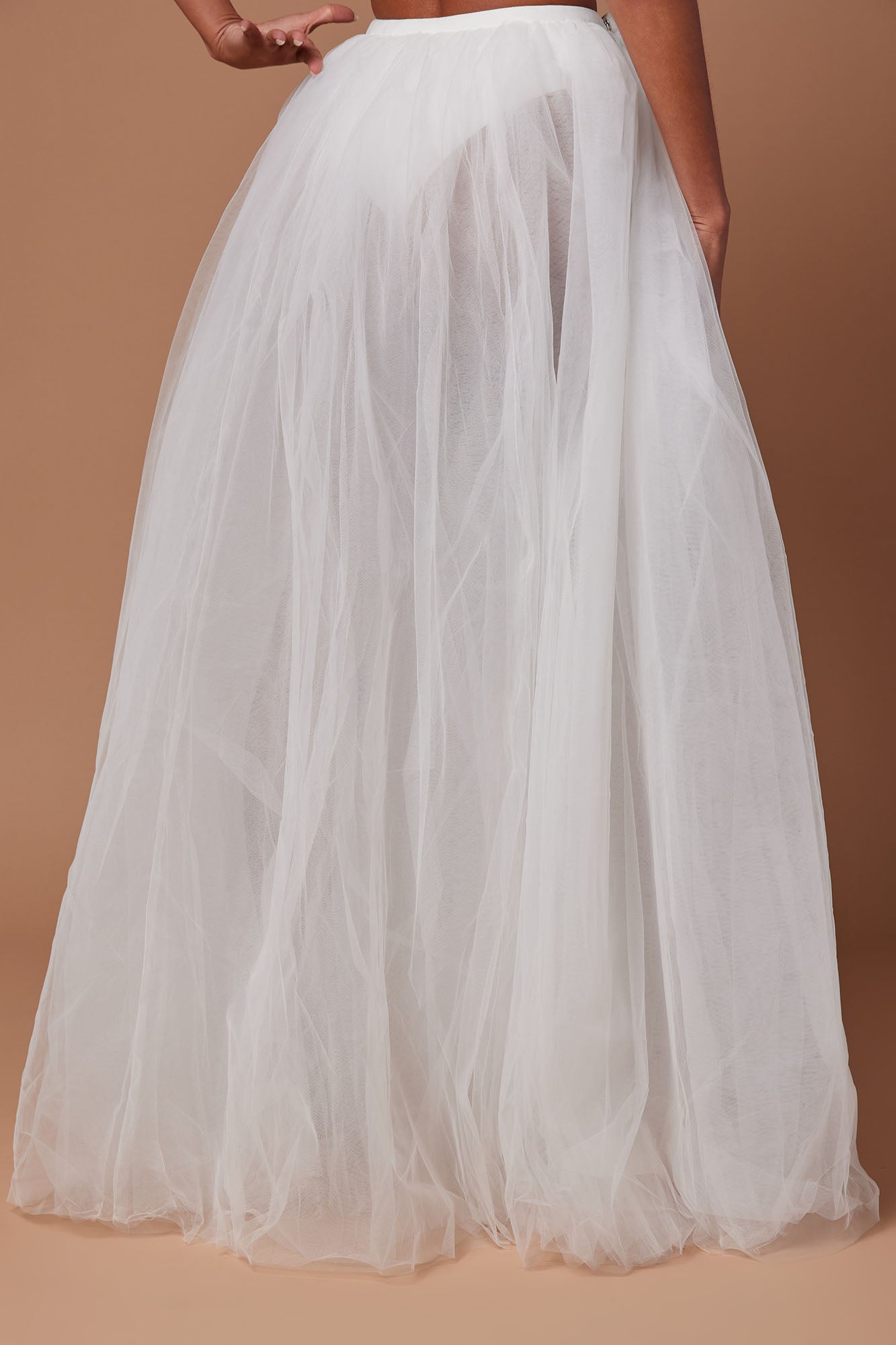 Shayna Tulle Maxi Skirt - White