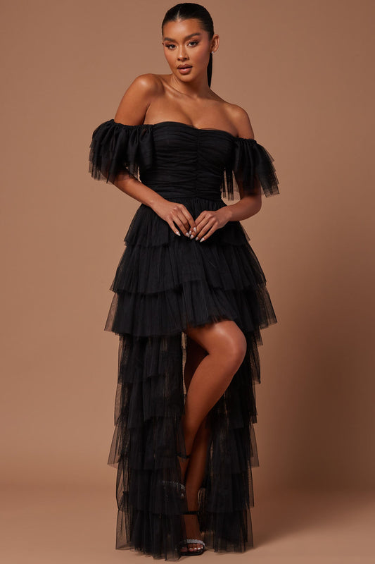 Mariah Off Shoulder Maxi - Black