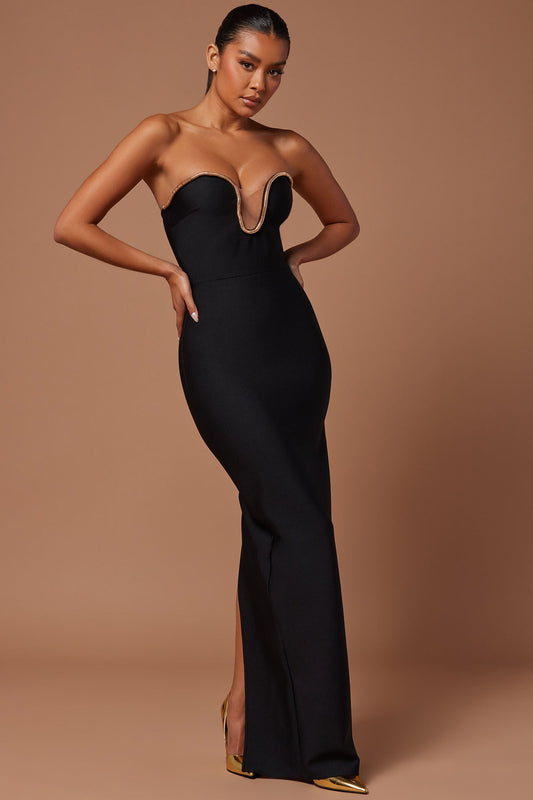 Alina Bandage Gown - Black