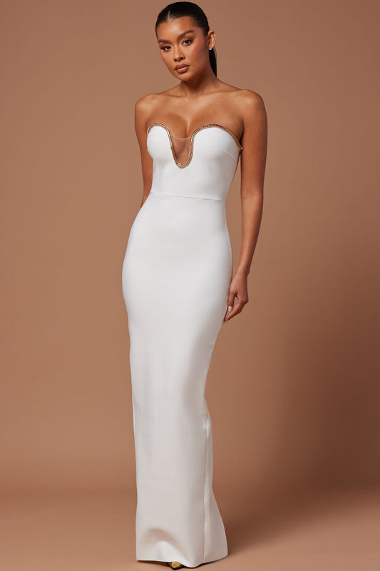 Alina Bandage Gown - White