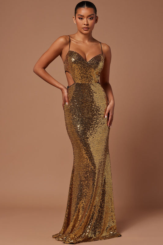 Winnie Sequin Gown - Gold