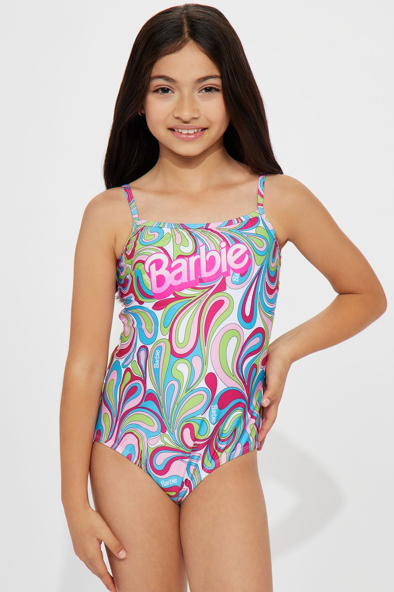 Mini Barbie Sun And Fun 1 Piece Swimsuit - Multi Color