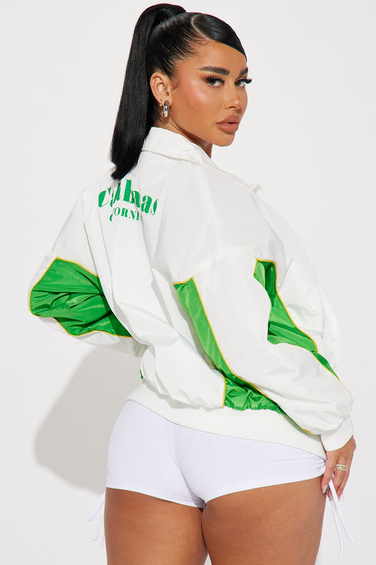 Fitness Club Windbreaker Jacket - White/combo
