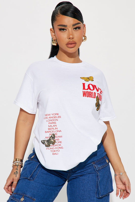 Love World Tour Graphic Tshirt - White