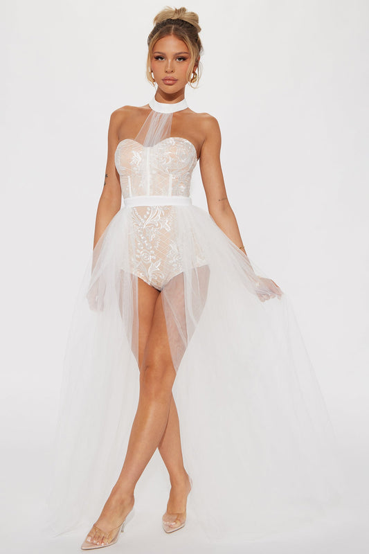 Bride Jackpot Tulle Gown - White