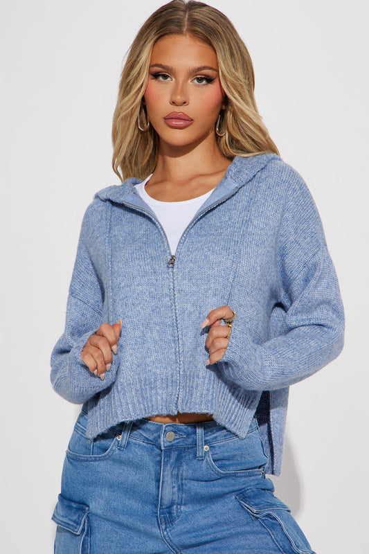 Always An Essential Hoodie - Heathered Blue