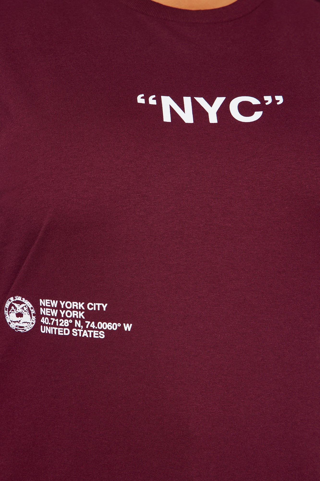 Destination NYC Graphic T-Shirt - Burgundy