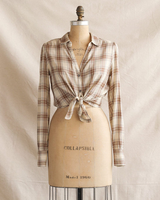 Found and Foraged Plaid Top