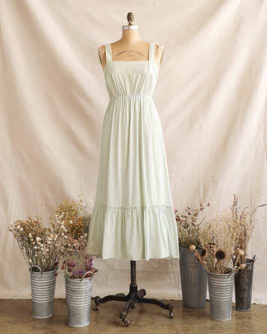 Fresh Grasses Peasant Dress