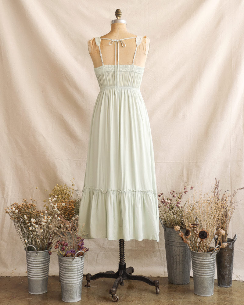 Fresh Grasses Peasant Dress
