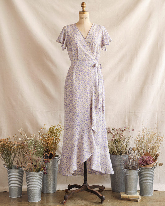 Falling Petals Wrap Dress