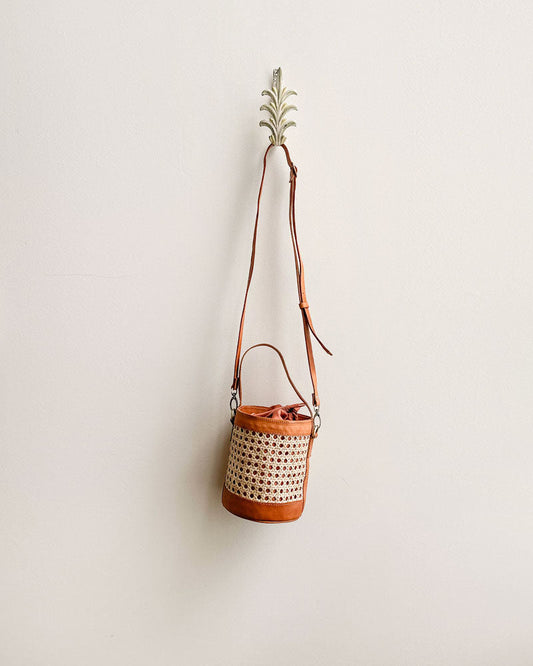 Tess Straw Bucket Bag